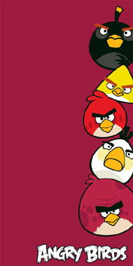 DETSKÁ OSUŠKA Angry Birds DARK RED