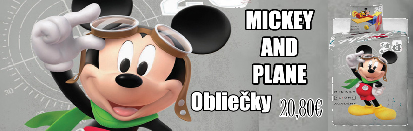 detske obliecky mickey and plane